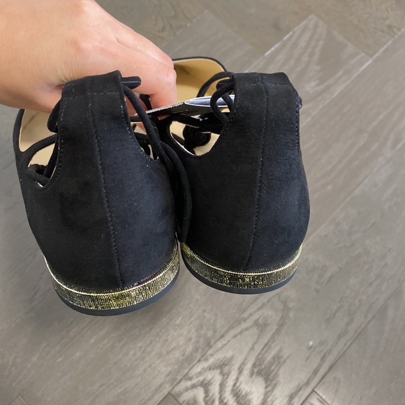 ZARA Basic Collection Black Flats Ankle Tie (US 9/EU 40) (NWT) - Picture 5 of 8